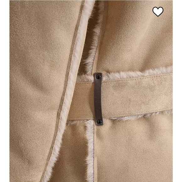 DKNY Belted Shearling Coat - Picture 7 of 12